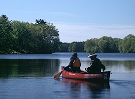 Paddling on the Georgiaville Pond