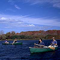 Paddling on Worden Pond