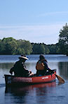 Paddlers on Georgiaville Pond