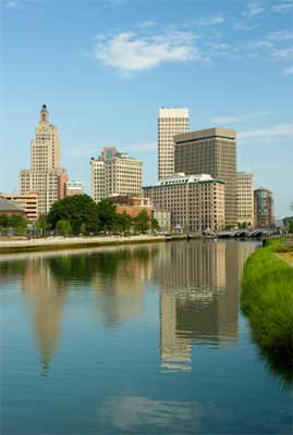 View up the Providence River from near the boat launch