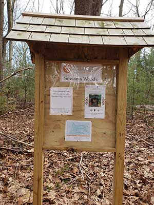 The Information Kiosk just in from the main trailhead on Washington Road